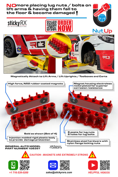 NutUp™ Lug Nut / Lug Bolt Holster (Holder) 4 Per Set