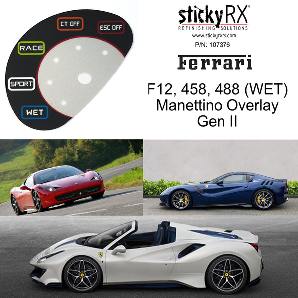 Manettino Overlay, Multiple Ferrari Models - Select Your Model
