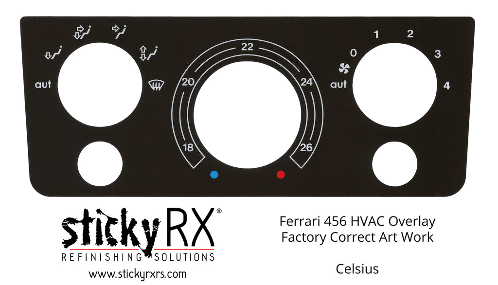 Ferrari 456M HVAC Overlay, Celsius - Gen II