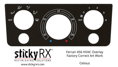 Ferrari 456M HVAC Overlay, Celsius - Gen II